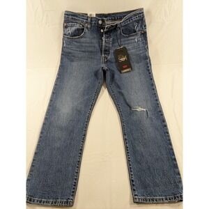 NWT Women's Levi's 501 30x26 Original Cropped High Rise Straight Blue Denim
